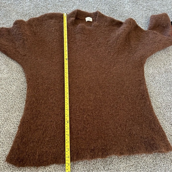 Wilfred Seissan Sweater Alpaca Blend Size 3 L-XL Copper Brown Lightweight - Picture 11 of 12